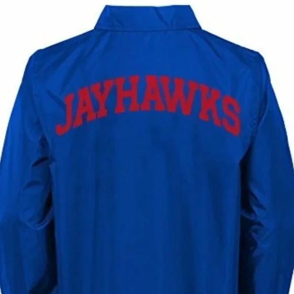 NWT [Gen2] Kansas Jayhawks NCAA Blue Bravo Buttoned “Coaches” Jacket Youth XL/18 - Picture 5 of 6